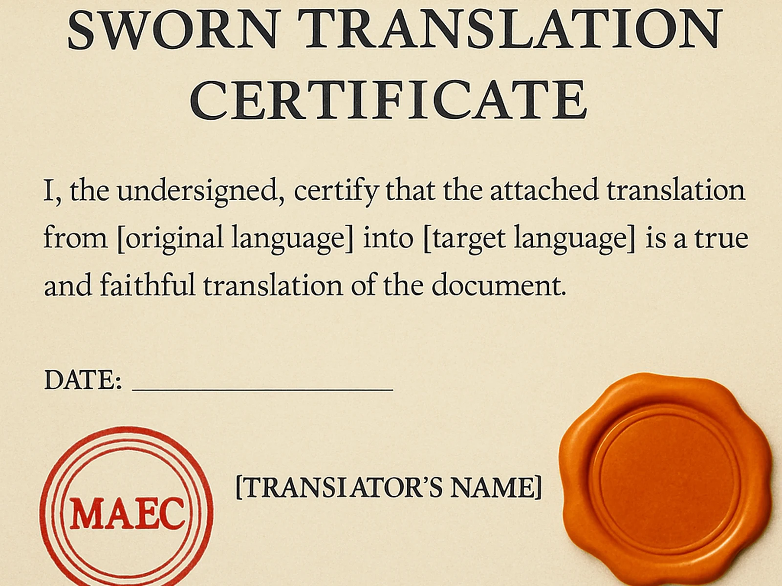 Certified & Sworn Translation